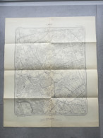 Topografische En Militaire Kaart - Stafkaart Leke, Zevekote, Schore, Zande, Spermalie, ... 1923 - Cartes Topographiques