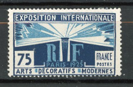 FR - Yv. N° 215   (*)  75c  Exposition Arts Décoratifs  Cote  20  Euro BE   2 Scans - Neufs