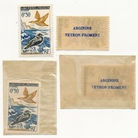 SAINT PIERRE ET MIQUELON - 0F50 Oiseau Avec PUBLICITE ARGININE VEYRON FROMENT Au Dos - 4 Exemplaires - Unused Stamps