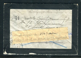 Étiquette Provisoire Du Bureau De Poste De Vic/Aisne Au Verso D'une Enveloppe En Recommandé De Berk Plage En 1915 - M 25 - 1877-1920: Semi Modern Period
