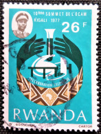 Rwanda 1977 The 10th OCAM Summit Conference, Kigali   Stampworld  N°   860 - Usati