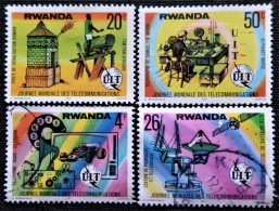 Rwanda 1977 World Telecommunications Day 1977  Stampworld  N°   872_874_876_878 - Usati