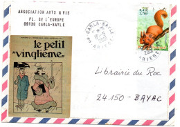 ARIEGE - Dépt N° 09 = CARLA BAYLE 2001 = CACHET MANUEL A9 + VIGNETTE LE PETIT VINGTIEME - Hergé