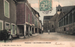 Chaource - Place - Les Arcades Et Le Marché - Boulangerie BOURGEAT - Chaource