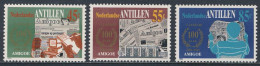 Nederlandse Antillen 1984 Mi 513 /5 YT 700 /2 SG 845 /7 ** Cent. "Amigoe De Curacao" - Newspaper / Zeitung / Journal - Usines & Industries