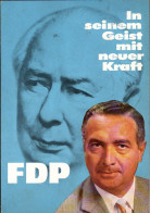 ! Werbekarte FDP , 1961, Erich Mende, Theodor Heuss, Politik - Parteien & Wahlen