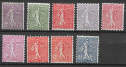 FRANCE N° 197 à 205  Série Complète Neuve ** - Unused Stamps