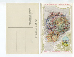 Chromo Format Carte Postale AIGUEBELLE Département Departements 77 SEINE INFERIEURE MARITIME - Aiguebelle