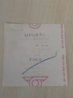 India Old / Vintage - U.P ROADWAYS BUS Ticket With U. P. S. R. T. C Logo As Per Scan - Mundo