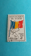 TCHAD - Tchad Republic - CHAD - Timbre 1966 : Drapeau National Et Carte Du Tchad - Tchad (1960-...)