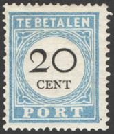 Nederland 1881 Port 10A Type III Ongebruikt/MH Cijfer In Zwart, Tax, Taxe - Postage Due