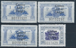 TA147SCCF-L4274PC-TESPSERVUI.Maroc.Marocco.TANGER ESPAÑOL.CONSULARES.AEREOS 1926  (Ed 147/0*) Con Charnela.MUY BONITO - Dienst