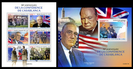 Central Africa  2023 Casablanca Conference.  W.Churchill. (137) OFFICIAL ISSUE - Sir Winston Churchill