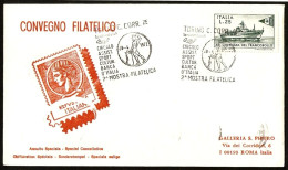 ITALIA TORINO 1972 - MOSTRA FILATELICA CIRCOLO BANCA D'ITALIA - BUSTA VIAGGIATA - BOLLO ARRIVO ROMA AERONAUTICA - M - Esposizioni Filateliche