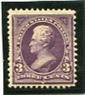 UNITED STATES/USA - 1894  3c  A. JACKSON  MINT  MISSED PERFS AT LEFT  SPACEFILLER - Neufs