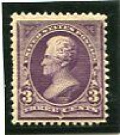 UNITED STATES/USA - 1894  3c  A. JACKSON  MINT  MISSED PERFS AT LEFT  SPACEFILLER - Unused Stamps