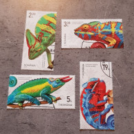 ROMANIA  REPTILES SET USED - Used Stamps