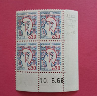 N°1282 Marianne De Cocteau Type II 0,20 -  10.6.66 Neuf ** Cote 2023 18€ - 1960-1969