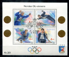 NORWEGEN - Block 17, Bl.17 Canc. - Olympiasieger, Olympic Champions Olympique - NORWAY / NORVÈGE - Blocks & Sheetlets