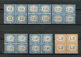 SAN MARINO 1939 SEGNATASSE SERIE CPL. QUARTINA ** MNH - Timbres-taxe