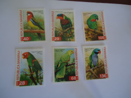 SAHARAUI REPUBLICA     MNH STAMPS SET OF 6   BIRD BIRDS  PARROTS - Perroquets & Tropicaux