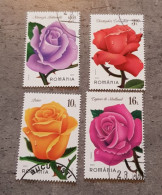 ROMANIA FLOWERS ROSES  SET USED - Used Stamps