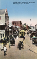 Hamilton,Bermuda-Front Street, Showing Modes Of Travel 1912 - Antique Postcard - Bermudes