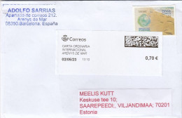 GOOD SPAIN Postal Cover To ESTONIA 2023 - Good Stamped: Tourism - Lettres & Documents