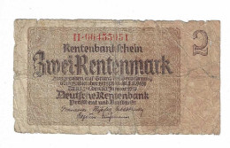 GERMANIA 2 RENTENMARK 1937 - Andere & Zonder Classificatie