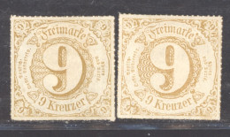 GRX1286  -  Allemagne  -  Tour Et Taxis  :  Mi  54 I + II  *  Les 2 Types - Mint