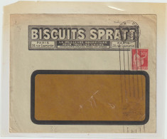 Lettre Paix 50ct Paris 96 1936 Entête Biscuits Spratt Nourriture Pour Chiens - 1932-39 Paix