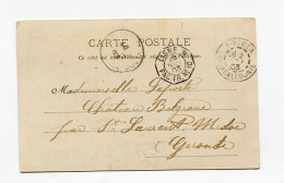 !!! NVELLE CALEDONIE, CPA GROUPE D'INDIGENES CACHET DE NOUMEA DE 1903, CACHET MARITIME - Storia Postale