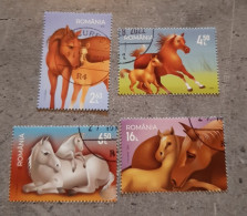 ROMÂNIA HORSES  SET USED - Usados