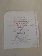 India Old / Vintage - U.P ROADWAYS BUS Ticket With U. P. S. R. T. C Logo As Per Scan - Wereld