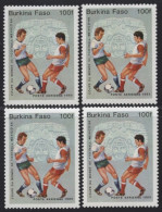 AFRIQUE  BURKINA FASO   COUPE DU MONDE FOOTBALL   MEXICO 86  BLOC X 4 TIMBRES NEUFS  MNH  Séparés  1985 PA   Val.  100F - Burkina Faso (1984-...)