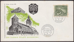 1958 - SAARLAND - FDC - Homburg 1558-1958 + SAARBRÜCKEN 2 - FDC