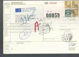 58435) Denmark Addressekort Bulletin D'Expedition 1981 Postmark Cancel - Lettres & Documents