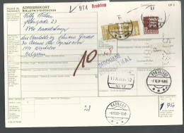 58436) Denmark Addressekort Bulletin D'Expedition 1981 Postmark Cancel - Lettres & Documents