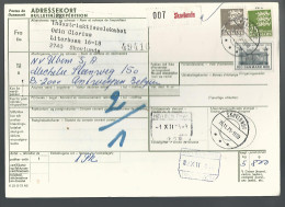 58439) Denmark Addressekort Bulletin D'Expedition 1975 Postmark Cancel - Lettres & Documents