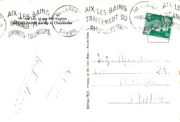 FRANCIA FRANCE - 1952 AIX LES BAINS Trattamenti Dei Reumatismi Su Cartolina Illustrata - Annullo Continuo A Rullo - 4249 - Thermalisme