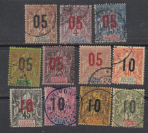 Anjouan N° 20 / 30  O Type Groupe Surchargé : La Série Des 11 Valeurs Oblitérées, TB - Used Stamps