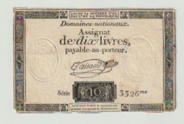 Assignats De 10  Livres - Assignate