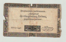 Assignat De 25 Livres - Assegnati