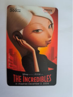 THAILAND  PREPAID CARD  300 BATH / HAPPY/ DISNEY/ PIXAR/ THE INCREDIBLES  / CARTOON       **13408** - Thaïland