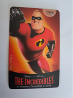 THAILAND  PREPAID CARD  300 BATH / HAPPY/ DISNEY/ PIXAR/ THE INCREDIBLES  / CARTOON       **13411** - Thaïland