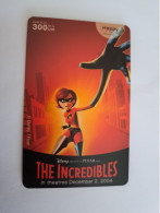 THAILAND  PREPAID CARD  300 BATH / HAPPY/ DISNEY/ PIXAR/ THE INCREDIBLES  / CARTOON       **13412** - Thaïland