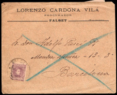 Tarragona - Edi O 245 - Sobre Mat "Falset" - Cartas & Documentos