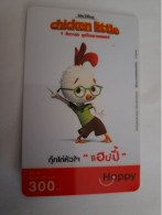 THAILAND  PREPAID CARD  300 BATH / HAPPY/ DISNEY/ PIXAR/ CHICKEN LITTLE   / CARTOON       **13422** - Thaïland