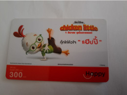 THAILAND  PREPAID CARD  300 BATH / HAPPY/ DISNEY/ PIXAR/ CHICKEN LITTLE   / CARTOON       **13424** - Thaïland