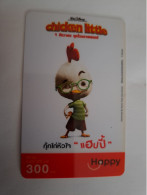 THAILAND  PREPAID CARD  300 BATH / HAPPY/ DISNEY/ PIXAR/ CHICKEN LITTLE   / CARTOON       **13428** - Thaïland